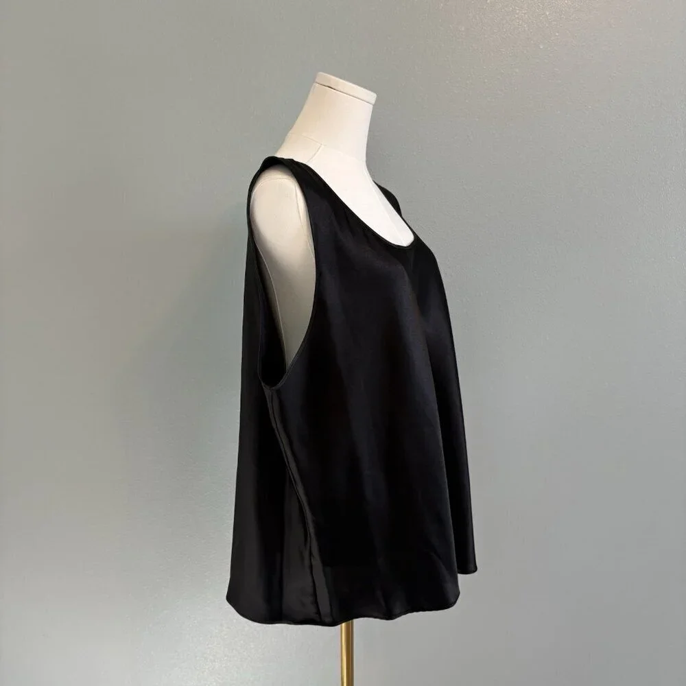 Vintage Solid Black Women's 2X Plus Soft Pullover Sleeveless Whimsigoth Top
